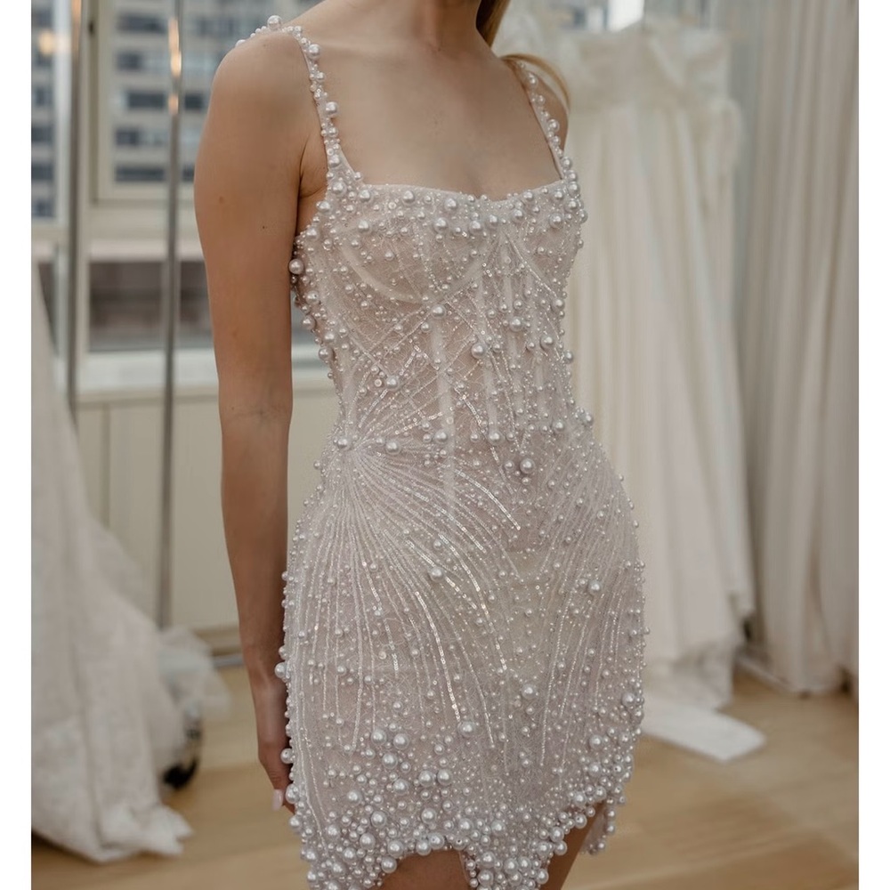 Chloe Pearl Sequin Embellished Mini Dress